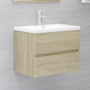 Mobile Lavabo Rovere Sonoma 60x38,5x45 cm in Legno Multistrato