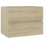 Mobile Lavabo Rovere Sonoma 60x38,5x45 cm in Legno Multistrato