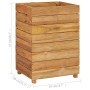 Letto Rialzato 50x40x72 cm Legno di Teak di Recupero e Acciaio