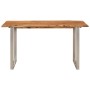 Tavolo da Pranzo 140x70x76 cm in Legno Massello di Acacia
