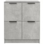 Credenza Grigio Cemento 60x30x70 cm in Legno Multistrato