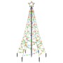 Albero di Natale con Puntale Colorato 200 LED 180 cm