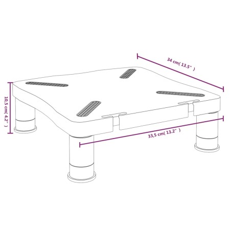 Supporto per Monitor Nero 33,5x34x10,5 cm