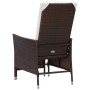 Set Divani da Giardino 2 pz con Cuscini in Polyrattan Marrone