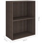 Libreria in Legno Multistrato 60x31x78cm Grigia Rovere Sonoma