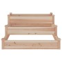 Fioriera Rialzata da Giardino 120x120x56cm Legno Massello Abete