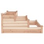 Fioriera Rialzata da Giardino 120x120x56cm Legno Massello Abete