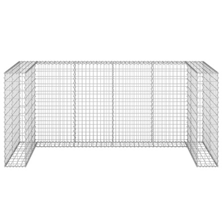 Gabbione per Bidoni in Acciaio Zincato 254x100x110 cm