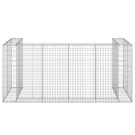 Gabbione per Bidoni in Acciaio Zincato 254x100x110 cm