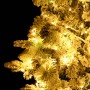 Albero di Natale Innevato Preilluminato Pigne 195cm in PVC e PE