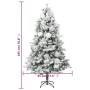 Albero di Natale Innevato Preilluminato Pigne 195cm in PVC e PE