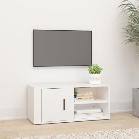 Mobile Porta TV Bianco 80x31,5x36 cm in Legno Multistrato