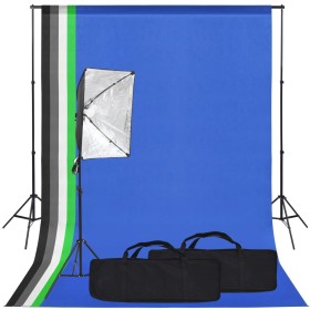 Kit per Studio Fotografico con Luce Softbox e Fondale