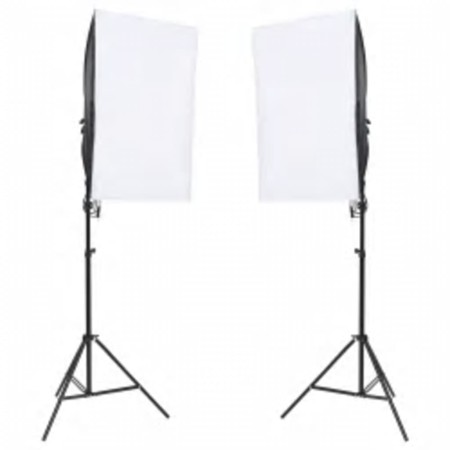 Kit per Studio Fotografico con Set di Luci e Fondale