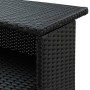 Set Bar da Giardino 3 pz con Cuscini Polyrattan Nero