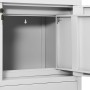 Armadio Ufficio con Fioriera Grigio Chiaro 90x40x125 cm Acciaio