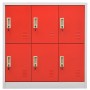 Armadietti Chiavi 5pz Grigio Chiaro Rosso 90x45x92,5cm Acciaio