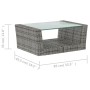 Set Divani da Giardino 16 pz con Cuscini in Polyrattan Grigio