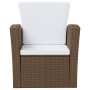 Set Divani da Giardino 16 pz con Cuscini in Polyrattan Marrone