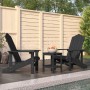 Sedie da Giardino con Tavolo Adirondack in HDPE Antracite