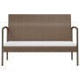 Set Divani da Giardino 8 pz con Cuscini in Polyrattan Marrone