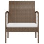 Set Divani da Giardino 8 pz con Cuscini in Polyrattan Marrone