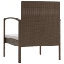 Set Divani da Giardino 8 pz con Cuscini in Polyrattan Marrone