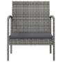 Set Divani da Giardino 8 pz con Cuscini in Polyrattan Grigio