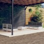 Set Divani da Giardino 6 pz con Cuscini Antracite Legno di Pino