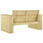 Set Salotto da Giardino 3 pz Legno Massello di Pino Impregnato