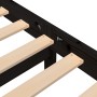 Giroletto Nero in Legno Massello di Pino 90x200 cm