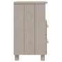 Comodino HAMAR Bianco 40x35x62 cm in Legno Massello di Pino