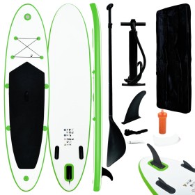 Set Tavola da SUP Gonfiabile Verde e Bianco