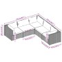 Set Divani da Giardino 5 pz con Cuscini in Polyrattan Grigio