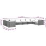 Set Divani da Giardino 10 pz con Cuscini in Polyrattan Nero