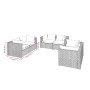 Set Divani da Giardino 6 pz con Cuscini in Polyrattan Grigio