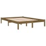 Giroletto Marrone Miele in Legno Massello di Pino 200x200 cm