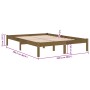 Giroletto Marrone Miele in Legno Massello di Pino 200x200 cm