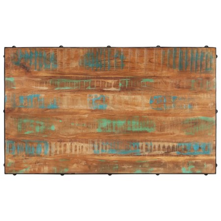 Tavolino Salotto e Ruote 100x60x26cm Legno Massello di Recupero