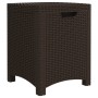 Baule da Giardino 39x39x46 cm in Rattan PP Marrone