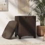 Baule da Giardino 39x39x46 cm in Rattan PP Marrone