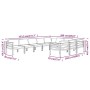 Set Divani da Giardino 10 pz con Cuscini in Alluminio Antracite