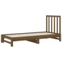 Dormeuse Estraibile Miele 2x(90x200) cm Legno Massello di Pino