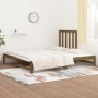 Dormeuse Estraibile Miele 2x(90x200) cm Legno Massello di Pino