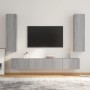 Set di Mobili Porta TV 4 pz Grigio Sonoma in Legno Multistrato