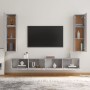 Set di Mobili Porta TV 4 pz Grigio Sonoma in Legno Multistrato