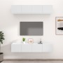 Mobili TV 4 pz Bianchi 80x30x30 cm in Legno Multistrato