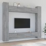 Set Mobili Porta TV 8pz Grigio Sonoma in Legno Multistrato