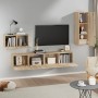 Set di Mobili Porta TV 4 pz Rovere Sonoma in Legno Multistrato