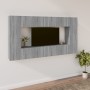 Set Mobili Porta TV 8pz Grigio Sonoma in Legno Multistrato